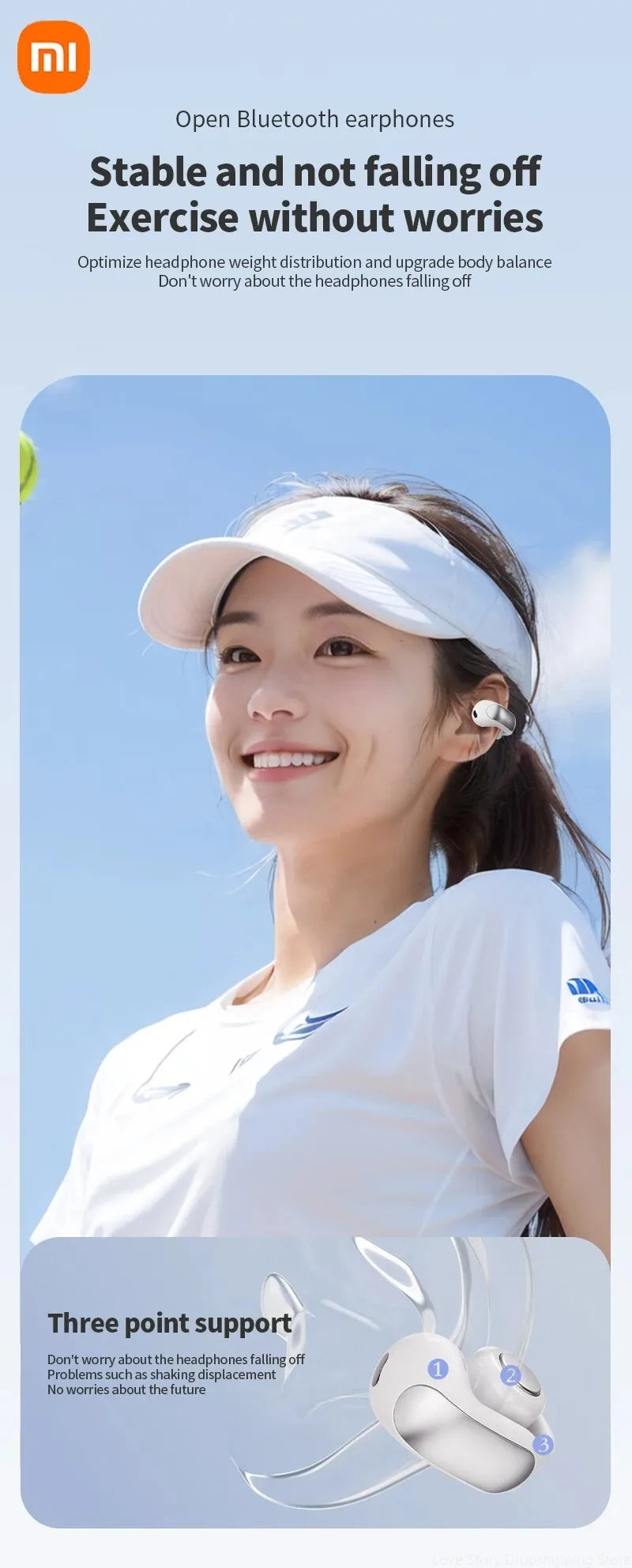 Xiaomi Redmi V12 Open Ear Clip Headphones True Wireless Earbuds Bluetooth5.3 Sports Earphones Waterproof Gaming Headset With Mic