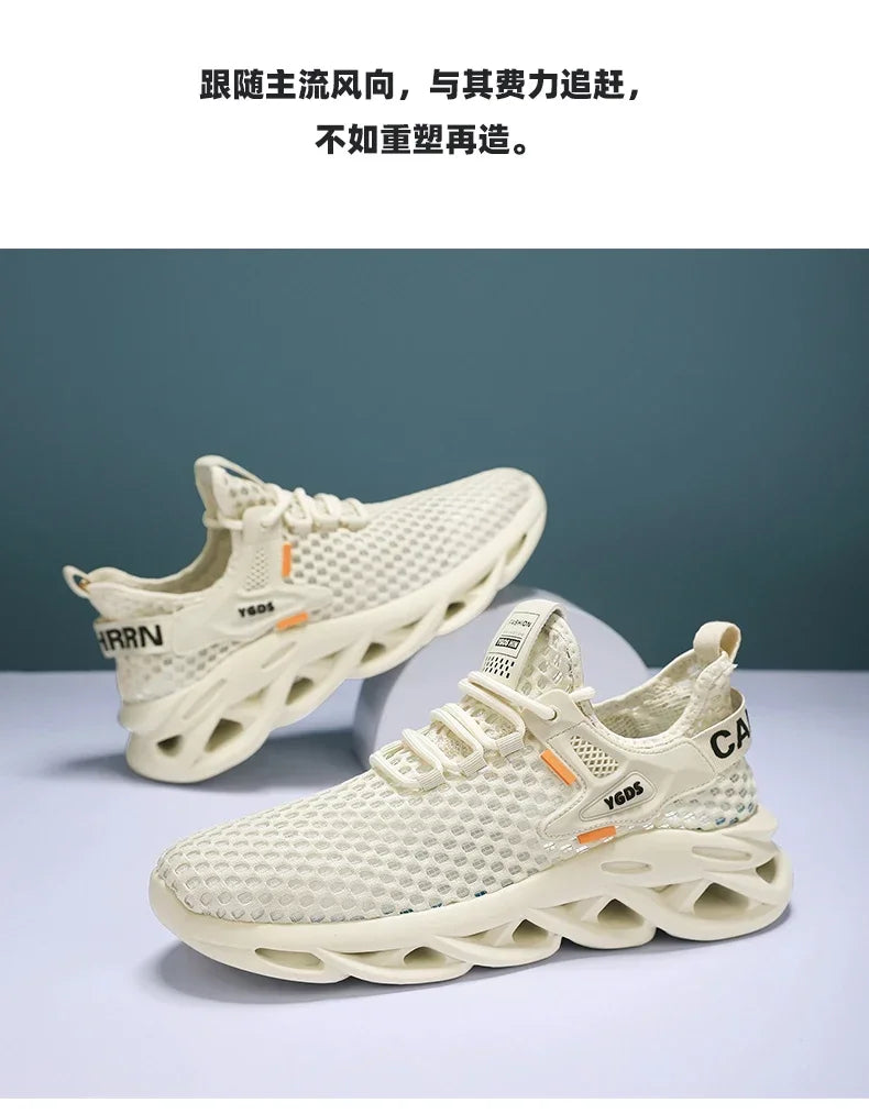 Men's Summer Mesh Sneakers - Breathable for Casual Outdoor Running Tennis Hiking & Luxury Platform Loafers Style