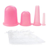 4-Piece Set Silicone Vacuum Cupping Set Cupping Cups Cans Suction Cup Therapy Back Body Detox Massage Anti Cellulite