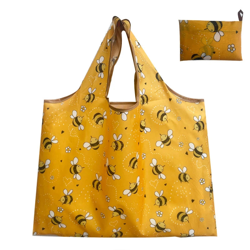 Folding Shopping Bag Large Capacity Environmental Protection Portable Handbag Supermarket Toy Storage Bags Travel Grocery Bag