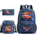 3pcs Disney Pixar Cars Lightning McQueen Students Backpacks Schoolbags Pencil Case Shoulder Bags Boys Girls School Bags Sets