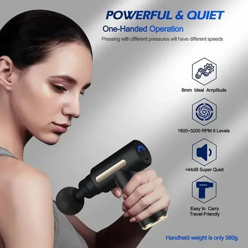 Portable Fascia Gun Deep Tissue Massage Mini Lightweight and Adjustable Speed ​​Massage Equipment Suitable for the Whole Body