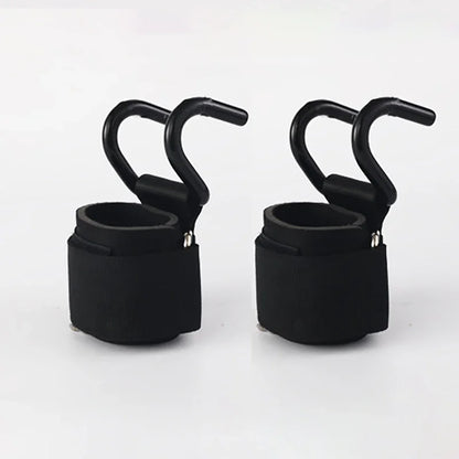 1PC Weight Lifting Hook Grips with Wrist Wraps Gym Hand-Bar Wrist Strap  Fitness Hook Weight Strap Pull-Ups Power Lifting Gloves