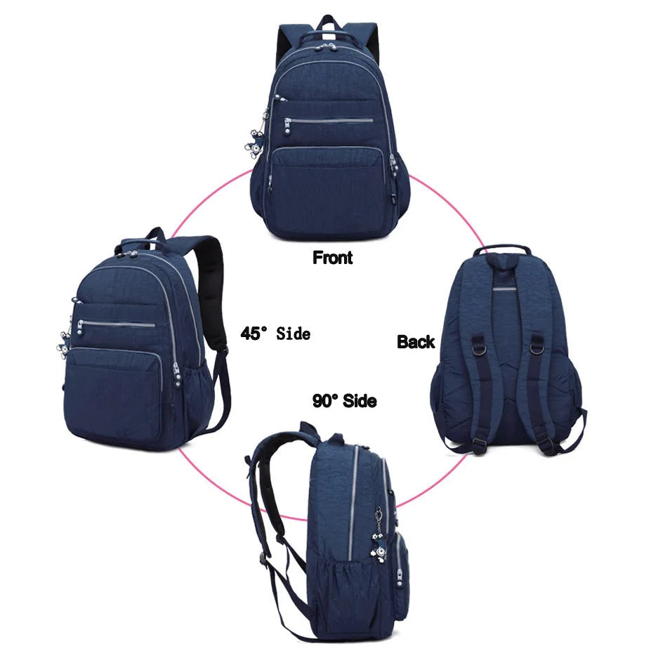 Popular Backpack Women Nylon waterproof bookbag Female Travel bagpack Climbing Packbag Multiple pockets Schoolbag Girls tote