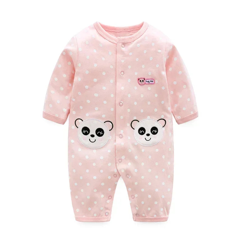 Ropa de bebé primavera 2024, ropa de algodón para niñas de 0 a 12 meses, monos de otoño para recién nacidos, monos cómodos para bebés, mamelucos para bebés niños