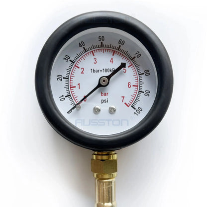 Fuel Pressure Test Kit, combustível manômetro, combustível injeção bomba Tester, Gauge Kit para carro, motocicleta, caminhão, 0-100PSI