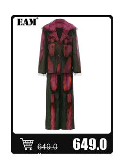 EAM - Minifalda negra con cinturón y pedrería irregular, cintura alta, para mujer, tendencia de moda, primavera otoño 2025, JY75801