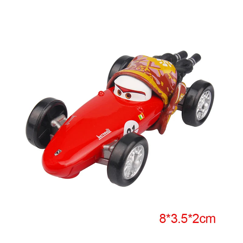 Disney Pixar Cars 3 2 Metal Diecast Car Toy Lightning McQueen Queen of England Fritter Miss For Kids Boy Birthday Toy Car Gifts