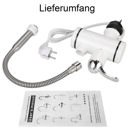 3000W Electric Kitchen Water Heater Tap Instant Hot Water Faucet Heater Cold Heating Faucet Tankless Instantaneous Water Heater