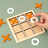 Montessori Play Game Wooden Toy Mini Chess Interaction Puzzle Training Brain Learning Early Educational Toys For Children Kids