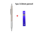 Mechanical Pencil Set 0.3 0.5 0.7 0.9 1.3 2.0mm Full Metal Art Drawing Painting Automatic Pencil with Leads Office School Supply