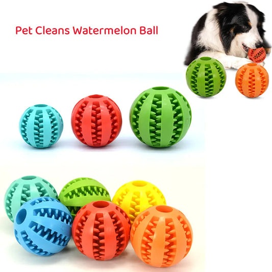 Pelota de juguete para perros de silicona, juguete interactivo resistente a mordeduras para masticar para perros pequeños, Limpieza de dientes, bola elástica, productos para mascotas de 5/6/7cm