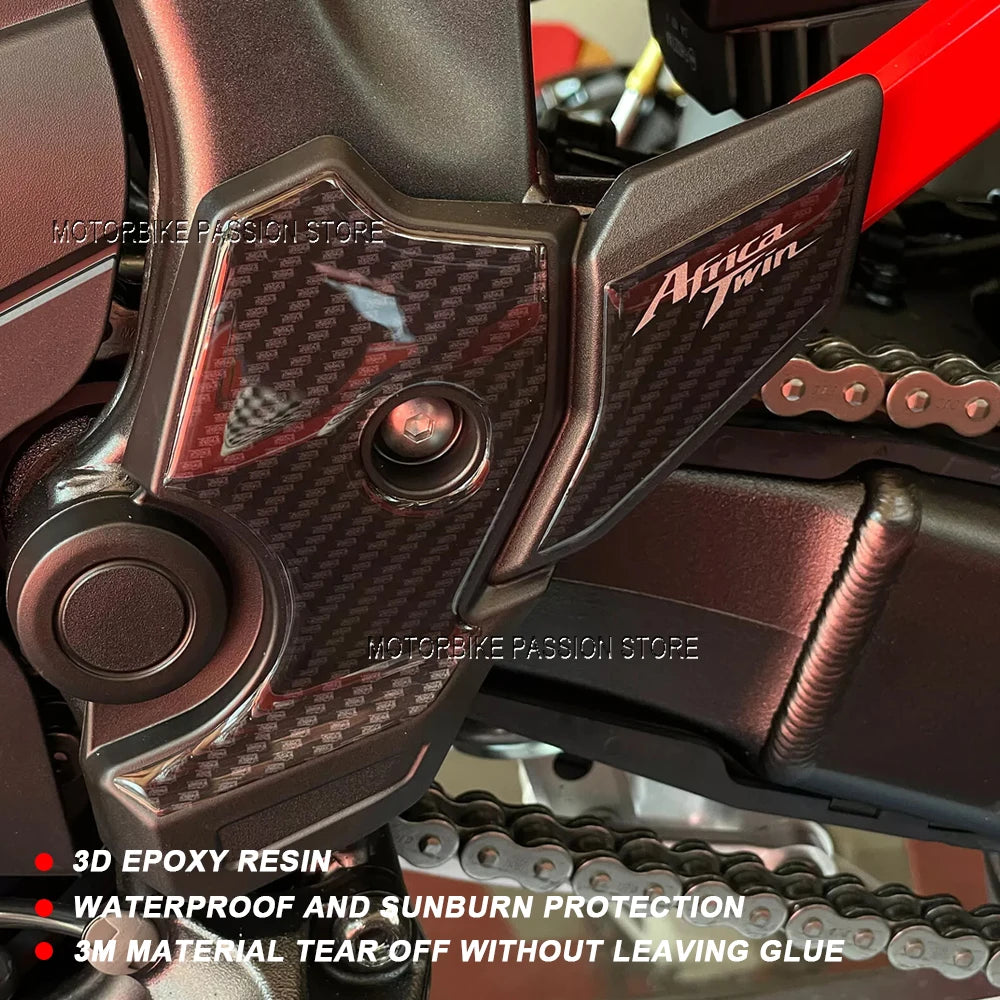 For Honda Africa Twin 1100 CRF Accessories motorcycle Protection sticker for side footstool 3D gel epoxy Resin sticker 2022-2023