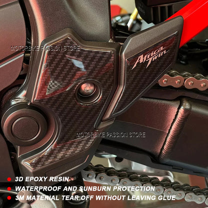 For Honda Africa Twin 1100 CRF Accessories motorcycle Protection sticker for side footstool 3D gel epoxy Resin sticker 2022-2023