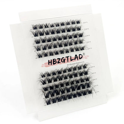 5D DIY Cluster Invisible band Lashes Segmented Bundle Thick Eyelashes Extension Russian Volume Individual False Lashes Cilios