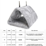 Bird Bed Winter Pet Bird Parrot Cages Warm Plush Hammock Hut Tent Bed Hanging Cave for Sleeping and Hatching Bird Accessories