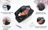 Aosbos 3-Pack Mesh Cosmetic Bag Set - Travel/On-The-Go Makeup Storage, Zipper Closure Small Pouch