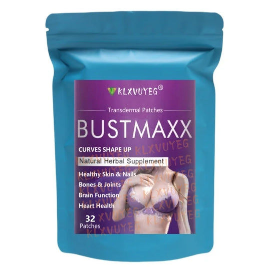BUSTMAXX Clinical Strength Breast Augmentation Supplement, Transdermal Patches Produced in the USA, 32 pcs/bag