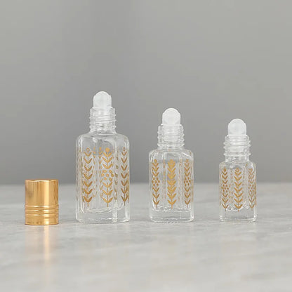 3ml 6ml Mini Essential Oil Roller Bottle Refillable Perfume Bottle Glass Cosmetics Container Portable Lip Oil Roller Bottles