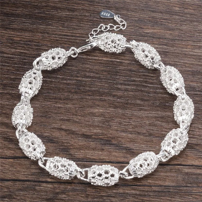 Fashion 925 Sterling Silver Bracelets For Women Luxury Original Designer Hollow Lantern Ball Charm Bracelets Beautiful Jewelry