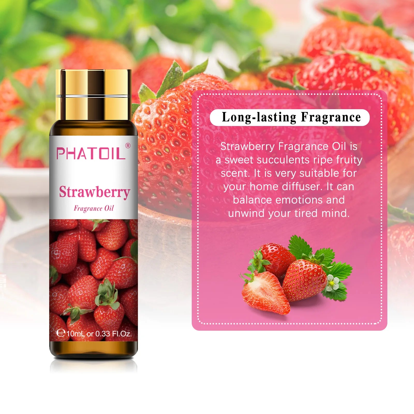 PHATOIL 1/3/9pcs 10ml Sweet Fruit Fragrance Oil For Aromatherapy DIY Candle Cherry Apple Strawberry Mango Coconut Fragrance Oils