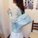 Casual Large Capacity Lychee Pattern Single Shoulder Slant Cross Bag Versatile Underarm Bag Simple Stylish Tote Bag
