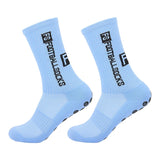 2025 New Anti-Slip Tape Design Football Socks Mid-Calf Non-Slip Soccer Sport Cycling Sports Men's Women Sock Grip Yoga 1 Pair