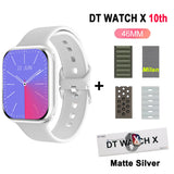DT Watch 10 Smartwatch DT Watch X AMOLED 46mm Screen Video Play Local Music 4GB NFC ChatGPT Compass Smartwatch For Apple Android