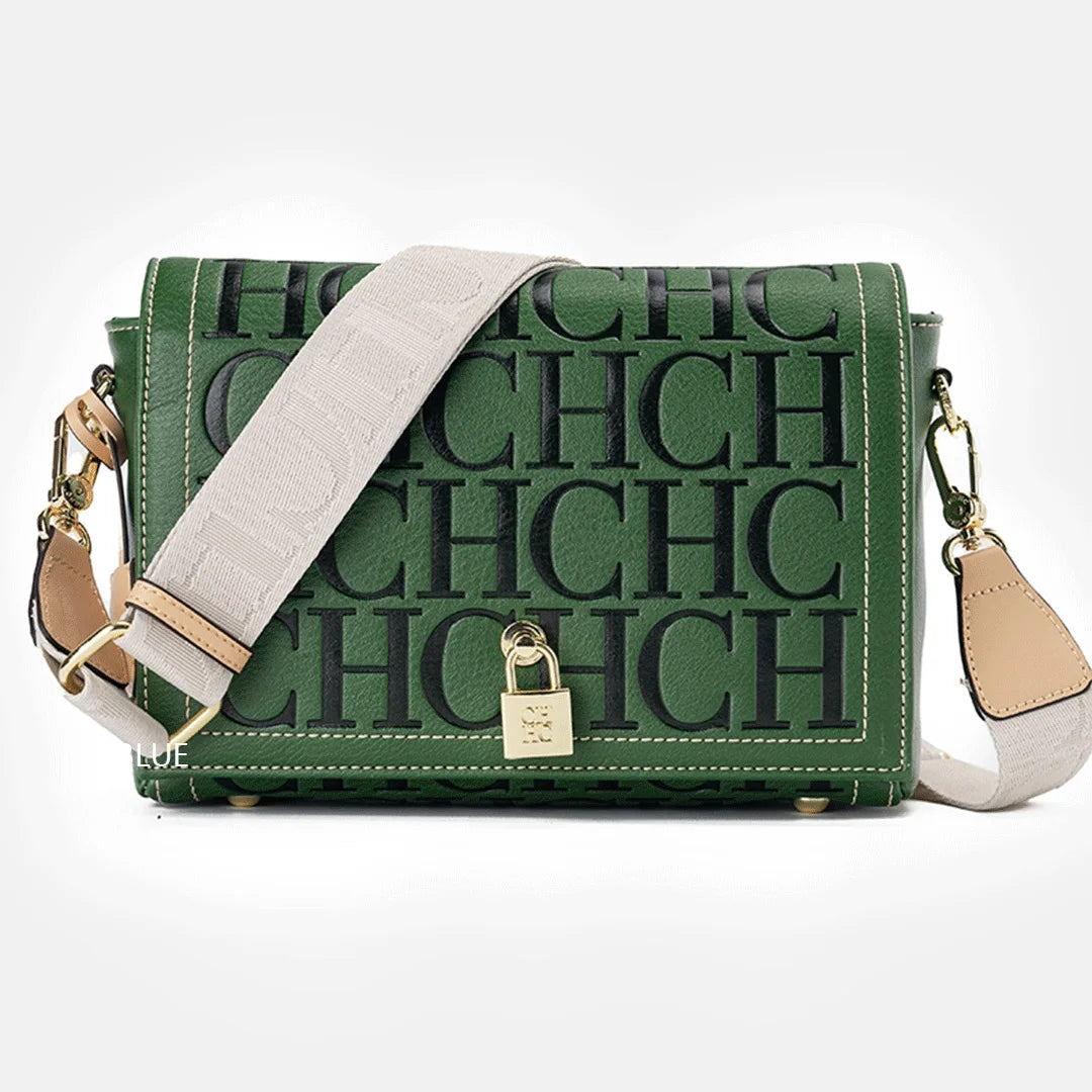 CH Autumn and Winter Solid Color Crossbody Bag Letter Printing High Quality Women's Fashion Elegance 2025 Classic Women's Bag