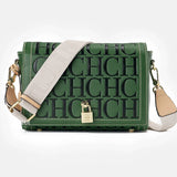 CH Autumn and Winter Solid Color Crossbody Bag Letter Printing High Quality Women's Fashion Elegance 2025 Classic Women's Bag