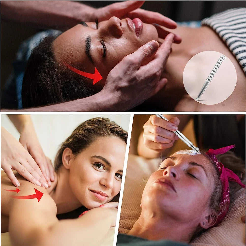 Ears Acupuncture Point Probe Massage Tool Painless Stainless Steel Portable Acupoint Detecting Pen Facial Reflexology Tool