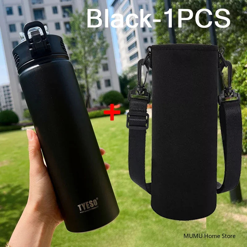 Tyeso 600/750ML Stainless Steel Thermo Bottle Car Thermal Cup Sports Water Bottles Keep Cold and Hot Vacuum Flasks Insulated Cup
