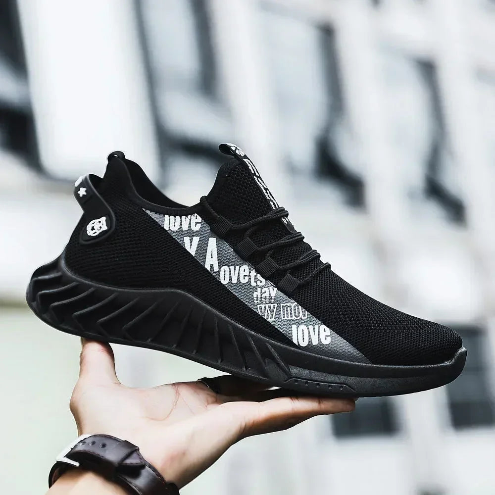 Zapatillas deportivas informales transpirables de malla para hombre, de suela suave, de primavera y otoño, con diseño de coco, a la moda.