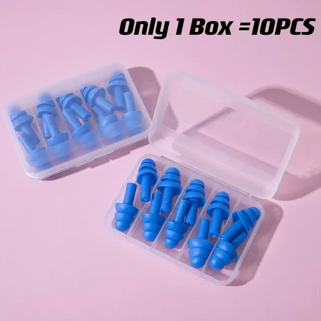 10 tapones de silicona impermeables para los oídos, antirruido, para dormir y roncar. 