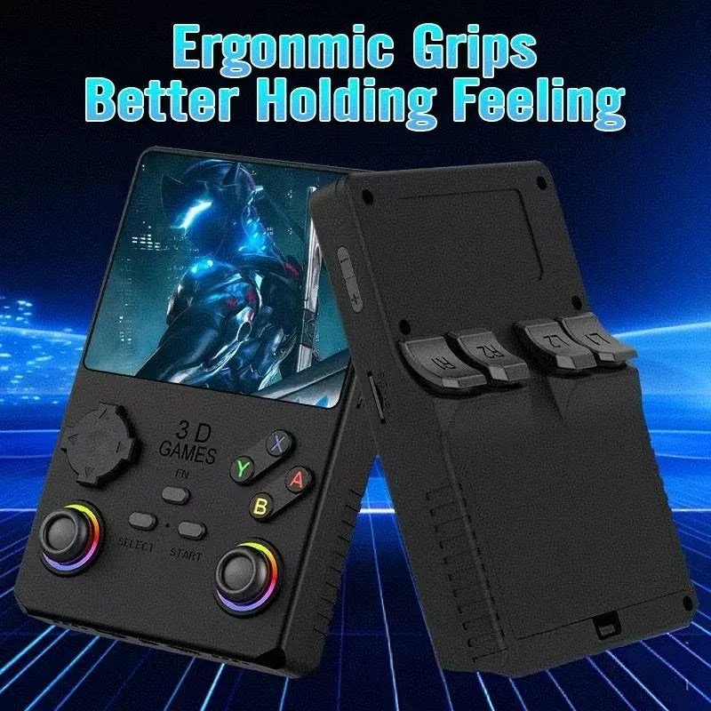 2025 V40MAX Handheld Game Console 4'' IPS Screen 4000mAh Battery Joystick RGB lighting Effect 256GB with more than 40000 games
