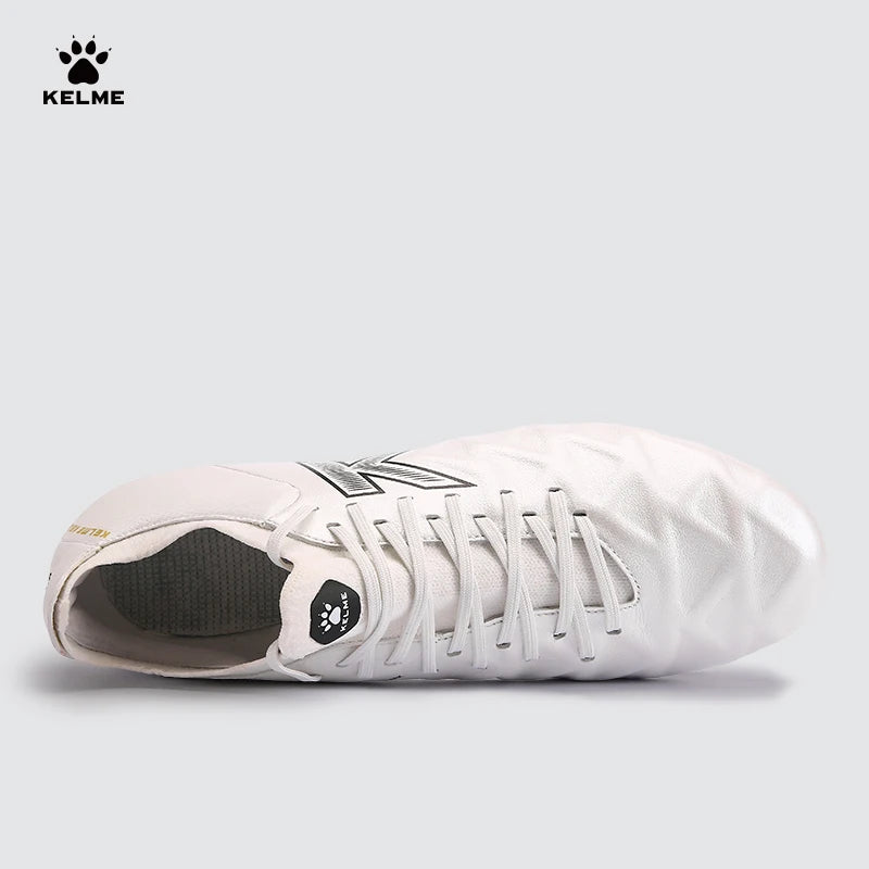 Botas de fútbol KELME MG de piel de becerro para césped artificial, antideslizantes, con amortiguación y entrenamiento, ZX80121058