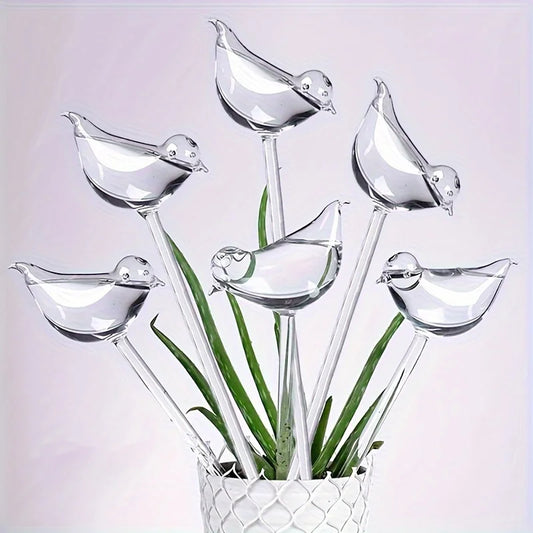 Paquete de 5 globos de autorriego con forma de pájaro, perfectos para riego automático de flores y herramientas de jardinería doméstica. Dispositivo de filtración de agua por goteo.