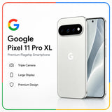 Google Pixel 11 Pro XL 5G, tela Super Actua de 6,8" com processador Tensor G6, até 16 GB de RAM e opções de armazenamento de 256 GB, 512 GB ou 1 TB. Android 17.