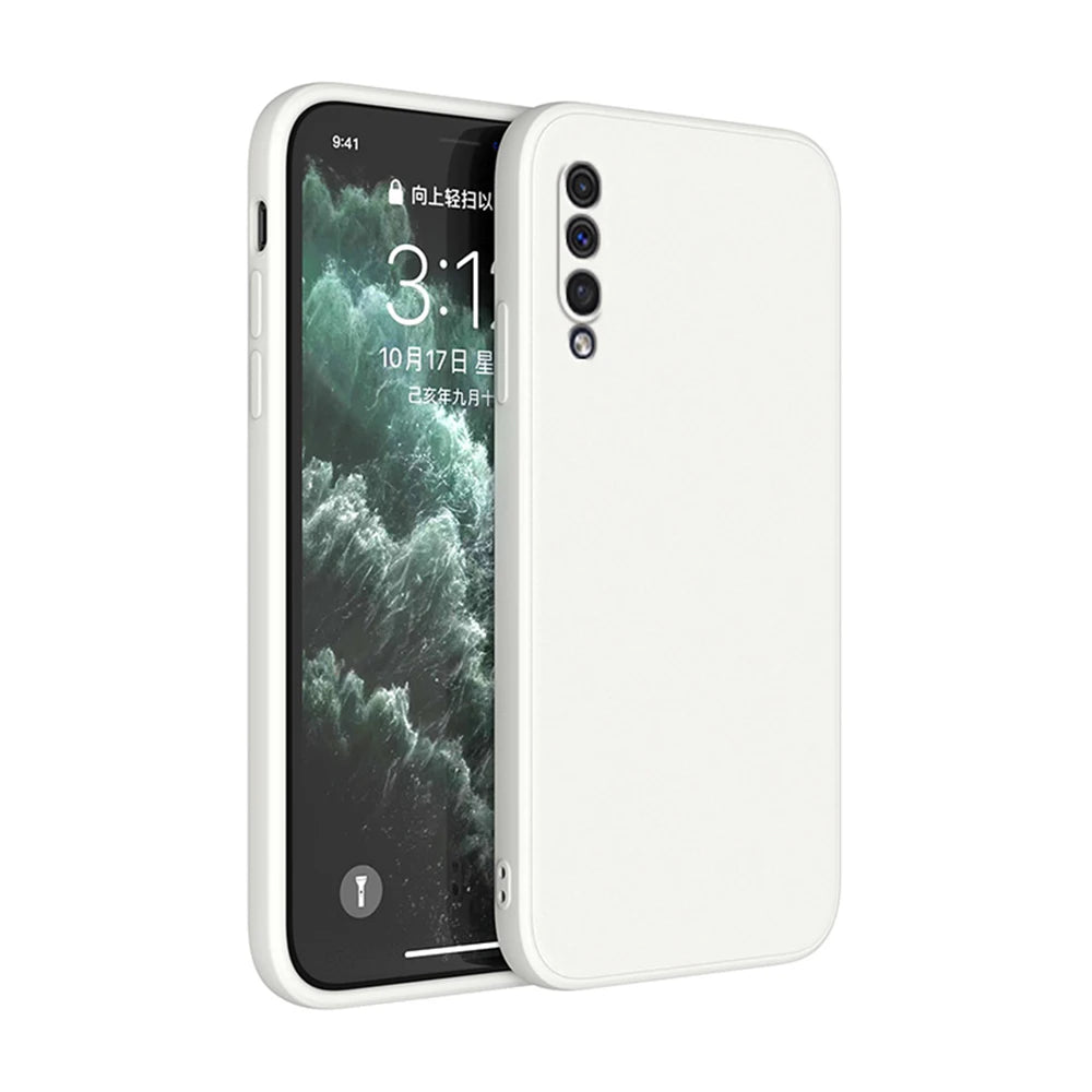 Funda Square Phone Case for Samsung Galaxy A30S A50 A50S Liquid Silicone Fundas Camera Protective Back Cover Case
