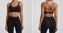 Women Gym Suit Yoga Clothes Shorts Leggings+ Bra 2-Piece Set Running Exercise Fitness Sportswear High Waist Cross Beautiful Back