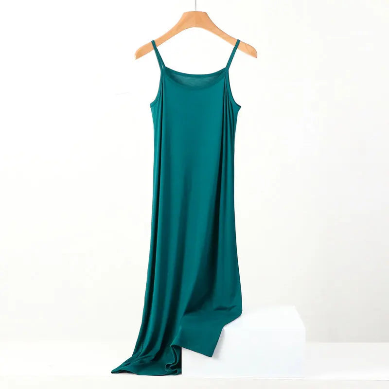 XL to 8XL Lengthen Modal Dress Plus size Spaghetti strap bottoming dresses Halter sundress Camisoles slips Inner Petticoat