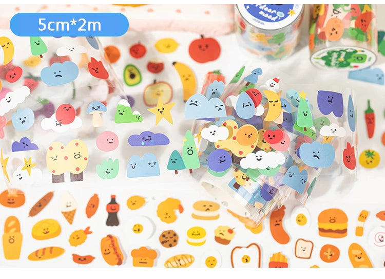 1Pc Sign In Mood Series Washi Tape Kawaii Paper Decorative Collage Adhesive DIY Scrapbooking Hand Made Masking Child Stationery