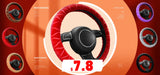 38cm 15inch Car Steering Wheel Braid Cover Artificial leather Needles And Thread Soft Non-slip Auto Interior Accessories Kits