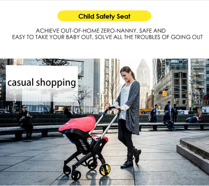 Compact Baby Stroller 4 in 1 Car Seat Lightweight Stroller 3 in 1 Pushchair All in One Travel System for Newborns Pram Doona