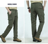 Men's Summer Tactical Cargo Pants Lightweight Casual Waterproof Trousers Casual Pants Wear-Resistant Multi-Pocket Outdoor Hiking