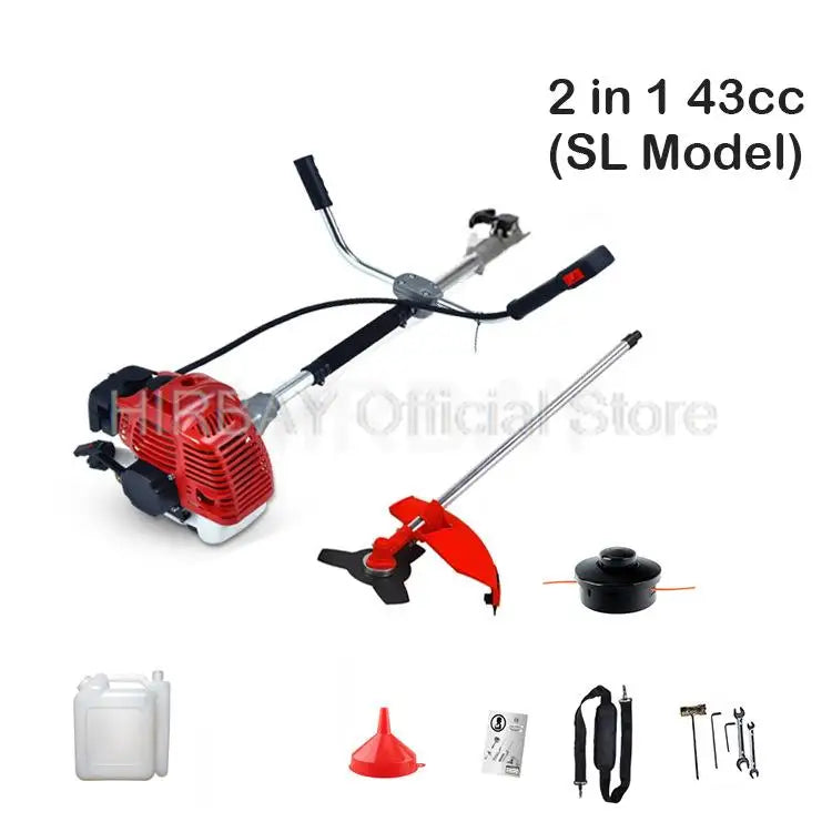 Lawn Mower Hedge Trimmer Chainsaw Gasoline Engine Strimmer Chainsaw High Branch Pruning Hedge Cutter Multi-Purpose Garden Tools