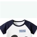 Mickey Mouse Summer T-shirt Shorts Children's Short Sleeve Set Cotton Tees Tracksuits Boys Girls Clothes Casual Two Piece