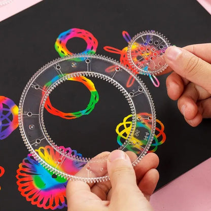 22/4/1PC Spirograph Ruler Drawing Scratch Painting Toys Interlocking Gears Wheels Painting Drawing Accessories Educational Toy
