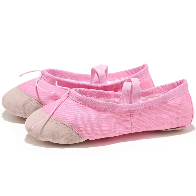 Flat Head Slippers for Kids, Soft Ballet Slippers, Belly Dance Shoes, Yoga, Gym, Black and White, Women and Men