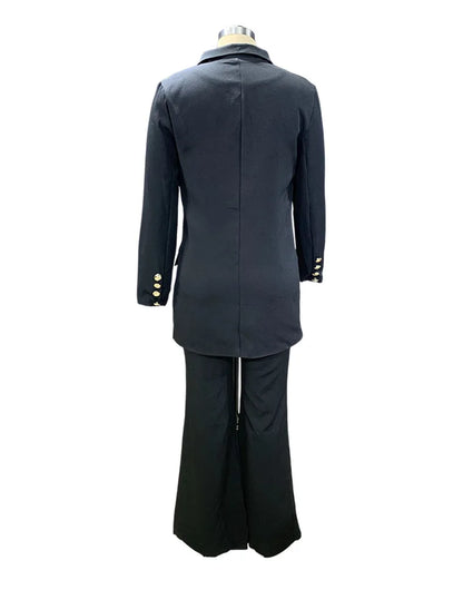 Autumn Women Set 2ps Pants Set Elegant Blazer Pants Jacket Clothing Business Coat Female Trouser Suits Casual Wide Leg Pants